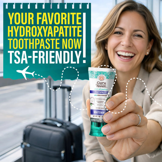 Travel-Size Hydroxyapatite & Neem Whitening Toothpaste, Fluoride Free – 1 oz