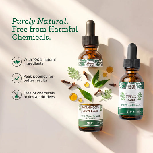 Gutcleanse With Wormwood, Clove & Fulvic Acid — 2-Step Supplement